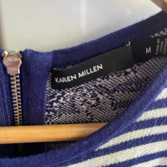 Karen Millen blue and white floral print dress size medium - Picture 6 of 12